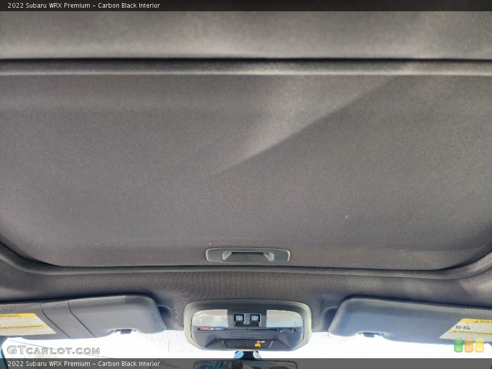 Carbon Black Interior Sunroof for the 2022 Subaru WRX Premium #145482018