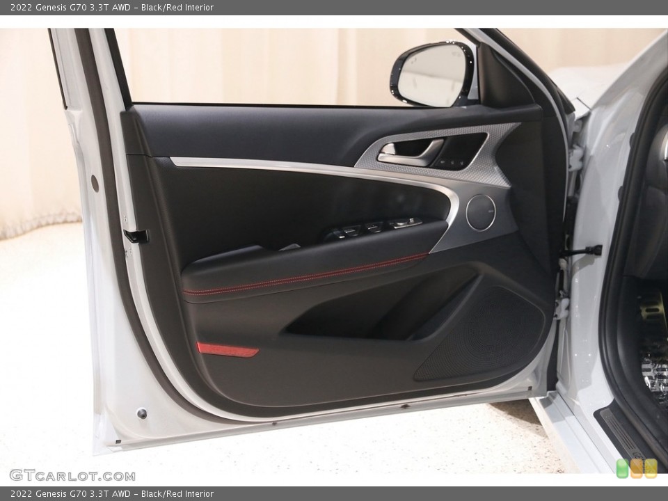 Black/Red Interior Door Panel for the 2022 Genesis G70 3.3T AWD #145483082