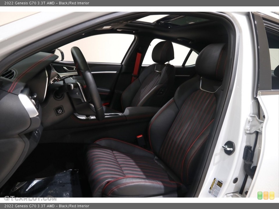 Black/Red Interior Front Seat for the 2022 Genesis G70 3.3T AWD #145483104