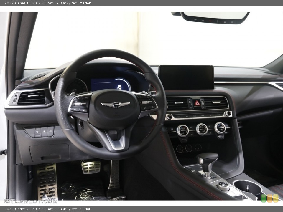 Black/Red Interior Dashboard for the 2022 Genesis G70 3.3T AWD #145483128
