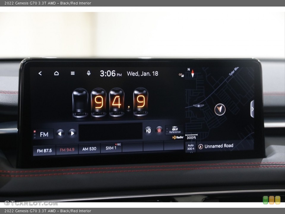 Black/Red Interior Controls for the 2022 Genesis G70 3.3T AWD #145483239
