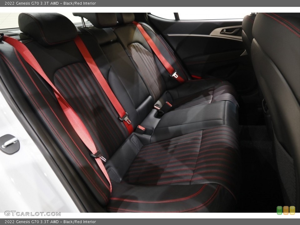 Black/Red Interior Rear Seat for the 2022 Genesis G70 3.3T AWD #145483392