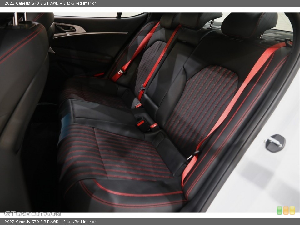 Black/Red Interior Rear Seat for the 2022 Genesis G70 3.3T AWD #145483413