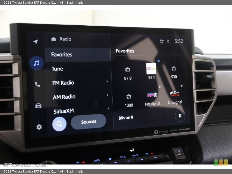 Black Interior Controls for the 2022 Toyota Tundra SR5 Double Cab 4x4 #145484199