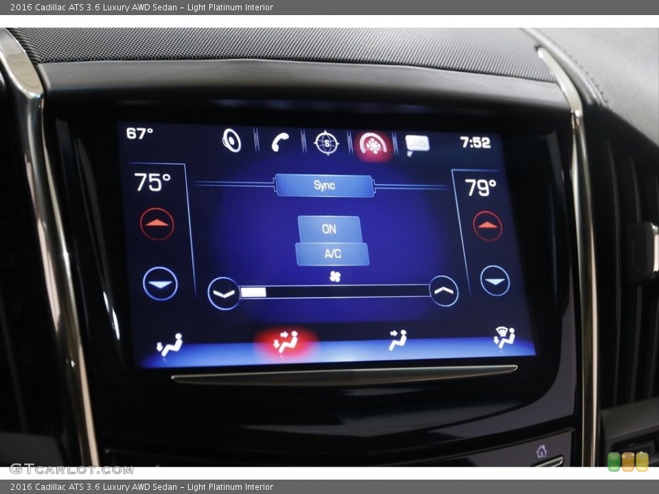 Light Platinum Interior Controls for the 2016 Cadillac ATS 3.6 Luxury AWD Sedan #145485261