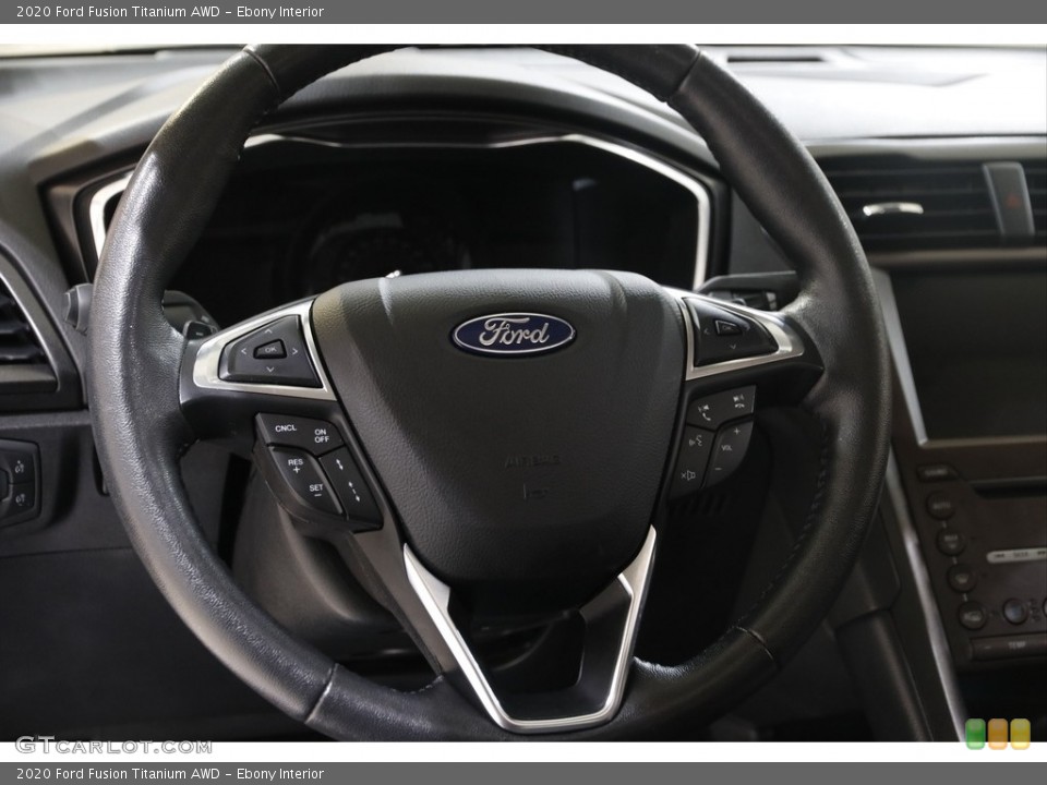 Ebony Interior Steering Wheel for the 2020 Ford Fusion Titanium AWD #145485981
