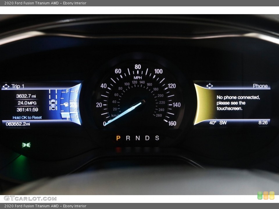 Ebony Interior Gauges for the 2020 Ford Fusion Titanium AWD #145486002