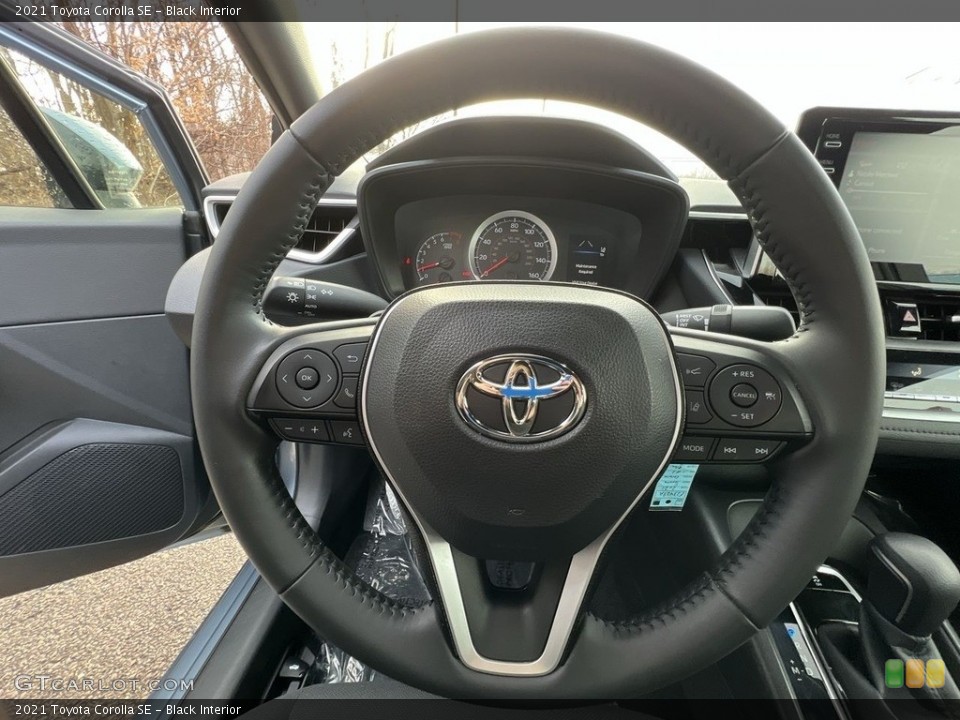 Black Interior Steering Wheel for the 2021 Toyota Corolla SE #145486302