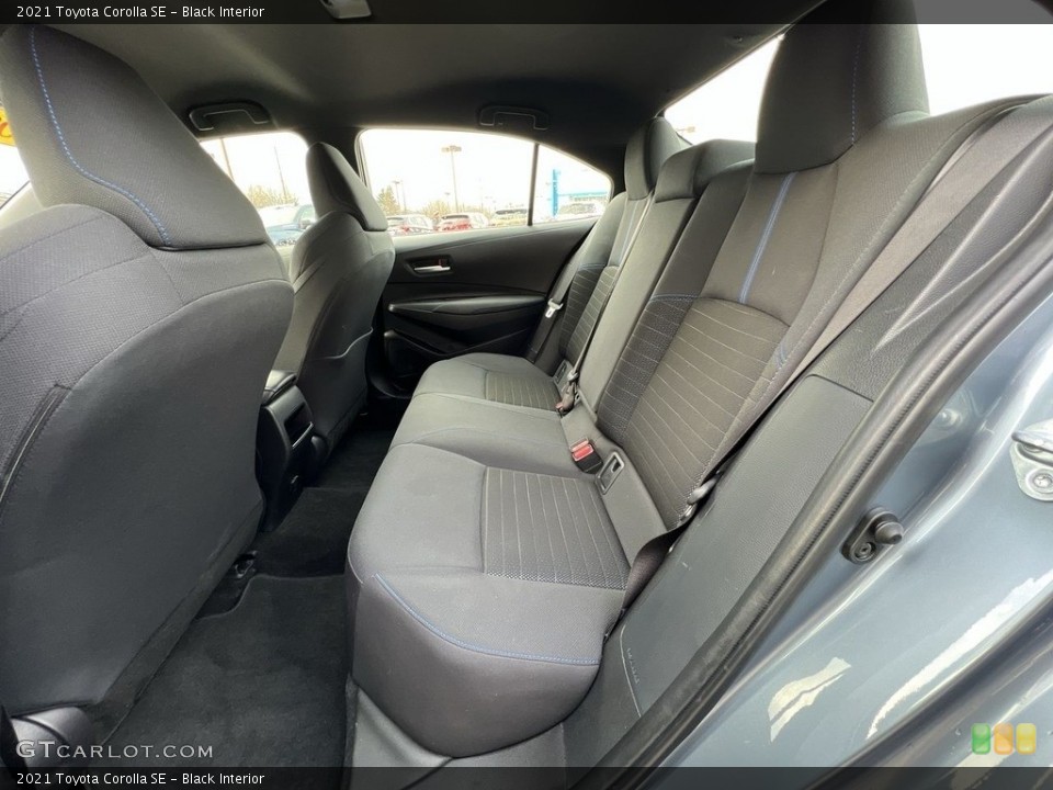 Black Interior Rear Seat for the 2021 Toyota Corolla SE #145486482