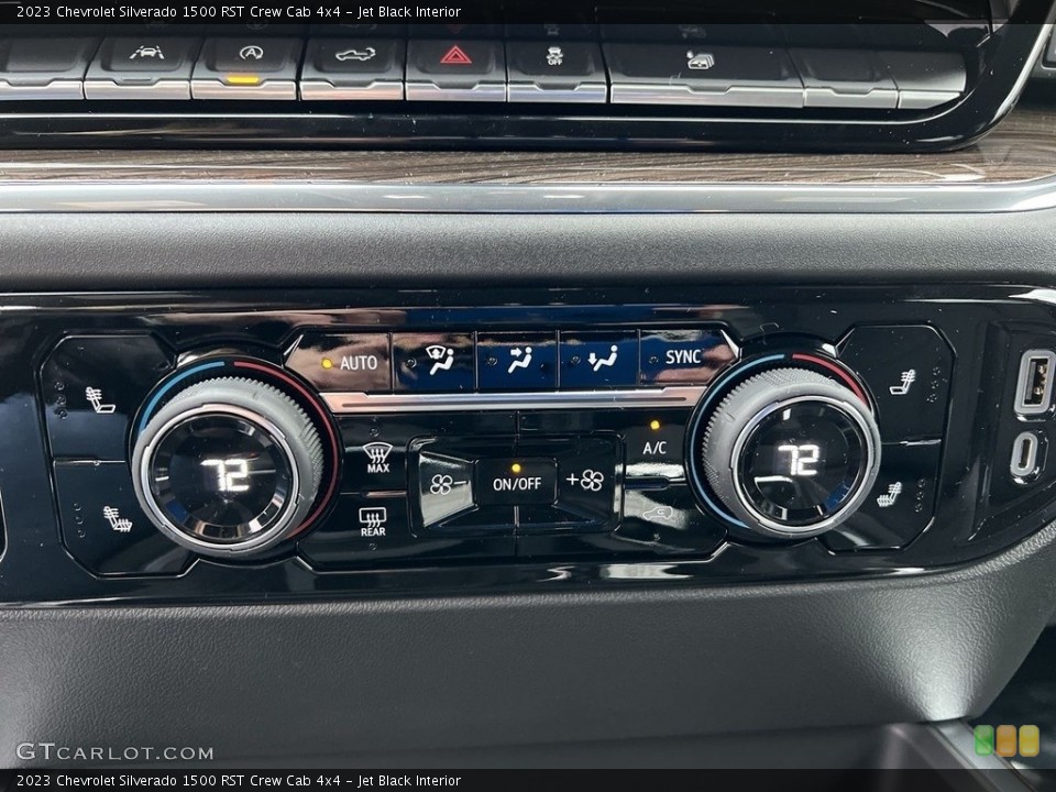 Jet Black Interior Controls for the 2023 Chevrolet Silverado 1500 RST Crew Cab 4x4 #145489098