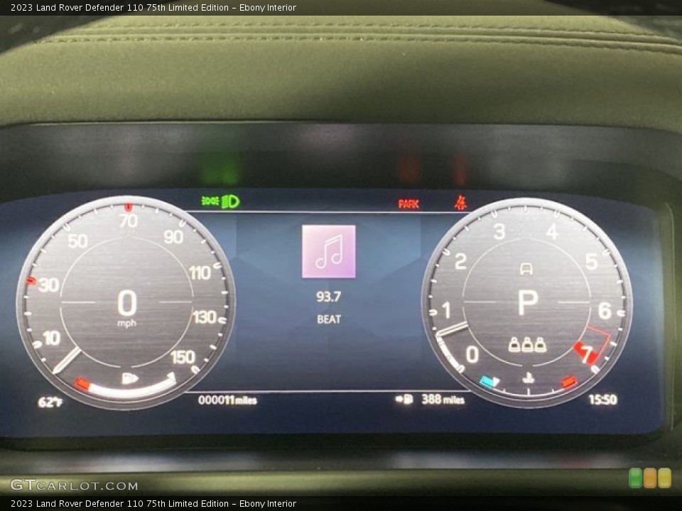 Ebony Interior Gauges for the 2023 Land Rover Defender 110 75th Limited Edition #145490700