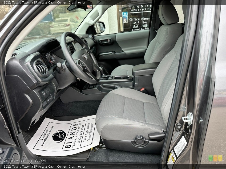 Cement Gray Interior Front Seat for the 2022 Toyota Tacoma SR Access Cab #145491534