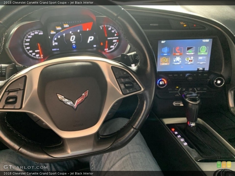 Jet Black Interior Steering Wheel for the 2018 Chevrolet Corvette Grand Sport Coupe #145494606