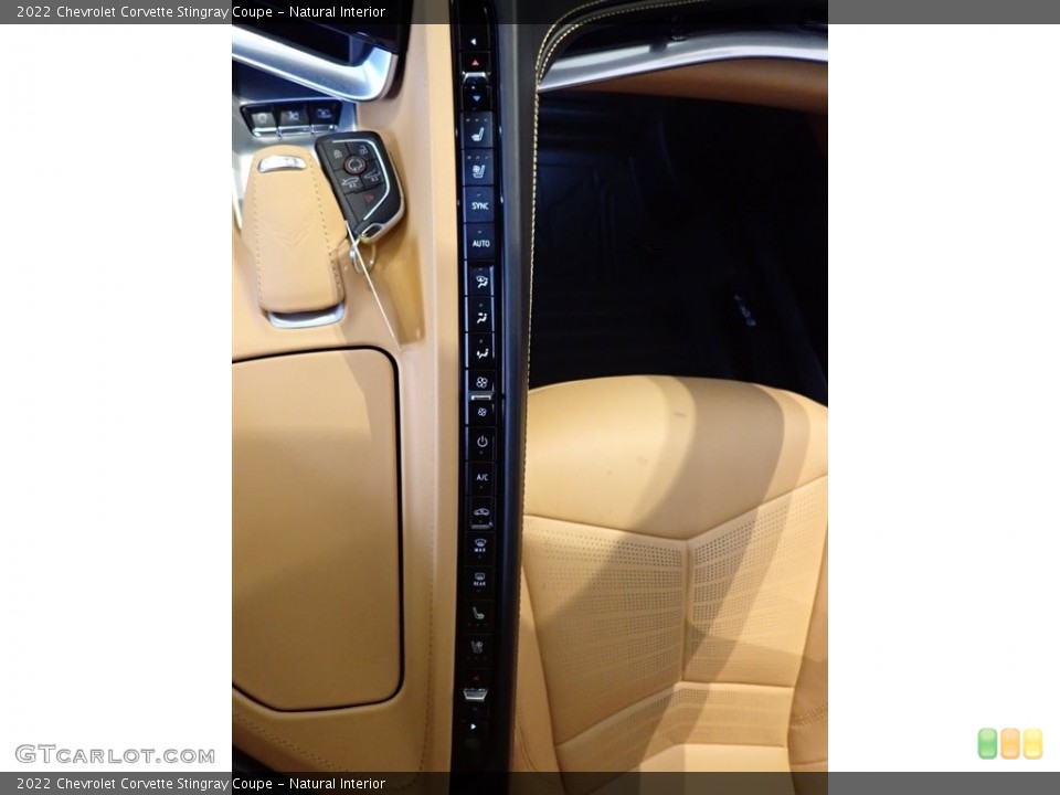 Natural Interior Controls for the 2022 Chevrolet Corvette Stingray Coupe #145495578