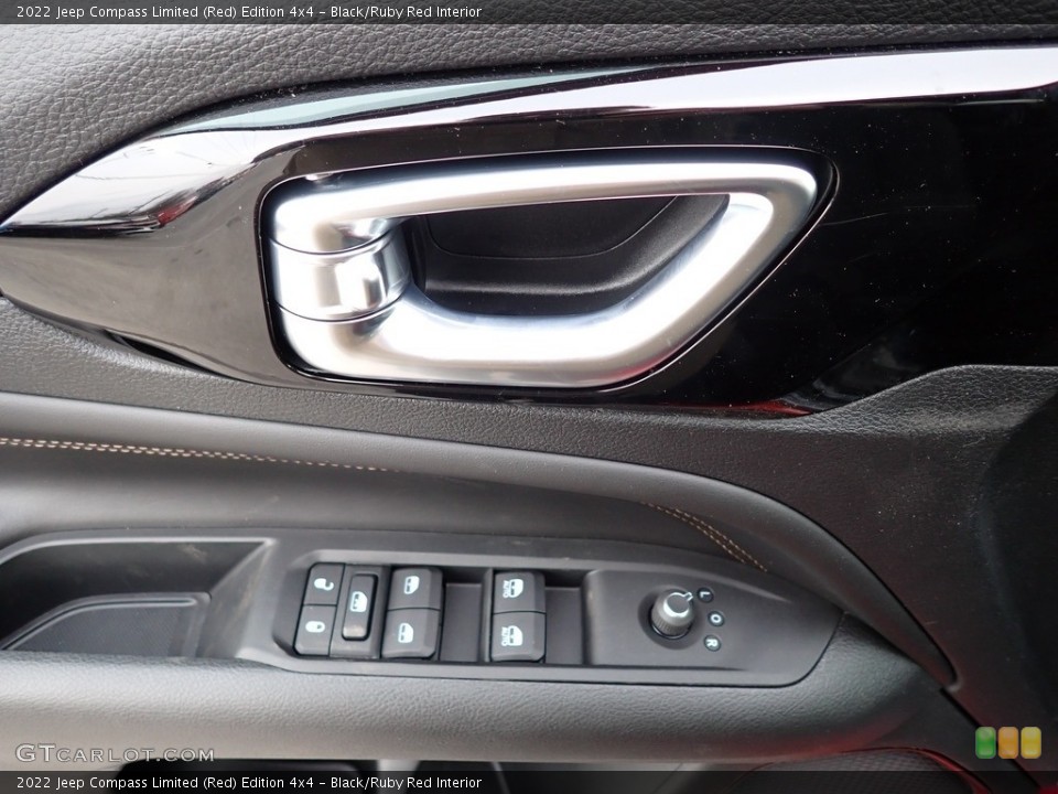Black/Ruby Red Interior Door Panel for the 2022 Jeep Compass Limited (Red) Edition 4x4 #145497720
