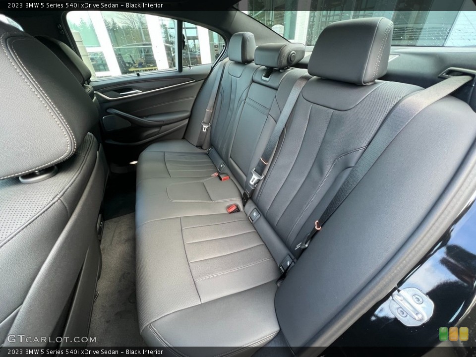 Black Interior Rear Seat for the 2023 BMW 5 Series 540i xDrive Sedan #145498107