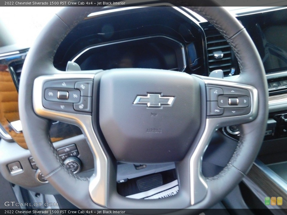 Jet Black Interior Steering Wheel for the 2022 Chevrolet Silverado 1500 RST Crew Cab 4x4 #145499529