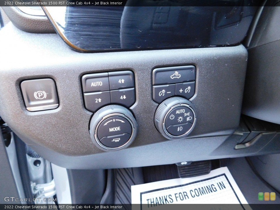 Jet Black Interior Controls for the 2022 Chevrolet Silverado 1500 RST Crew Cab 4x4 #145499538