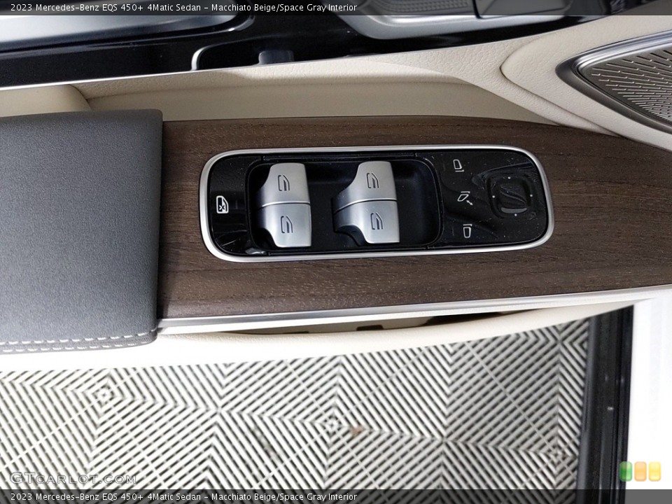 Macchiato Beige/Space Gray Interior Controls for the 2023 Mercedes-Benz EQS 450+ 4Matic Sedan #145500106