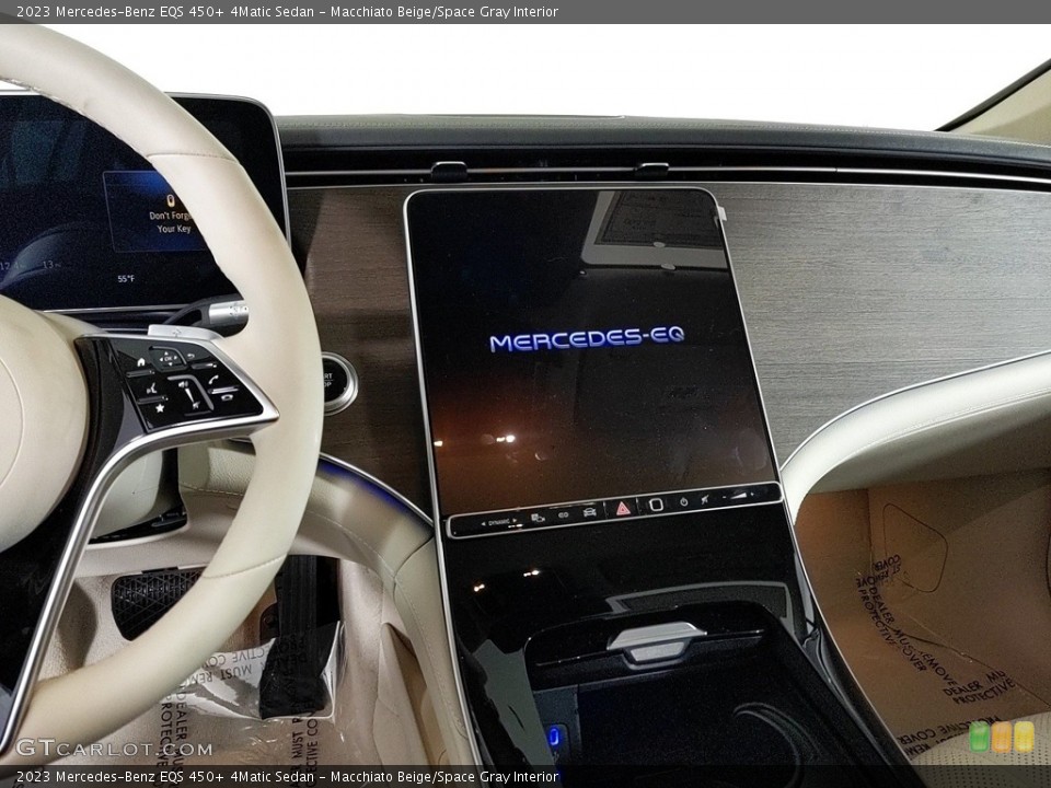 Macchiato Beige/Space Gray Interior Controls for the 2023 Mercedes-Benz EQS 450+ 4Matic Sedan #145500155