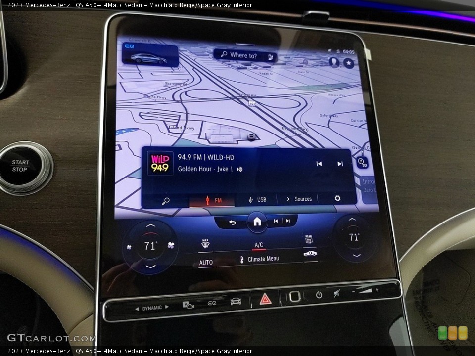 Macchiato Beige/Space Gray Interior Navigation for the 2023 Mercedes-Benz EQS 450+ 4Matic Sedan #145500212