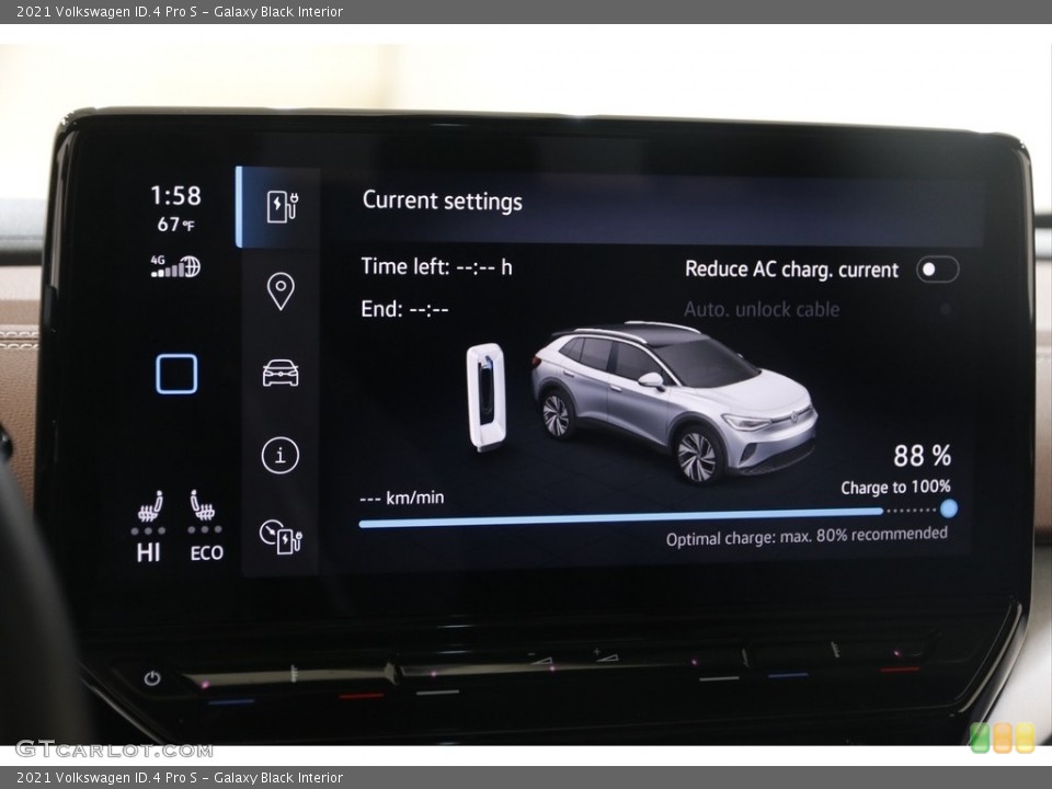 Galaxy Black Interior Controls for the 2021 Volkswagen ID.4 Pro S #145500253