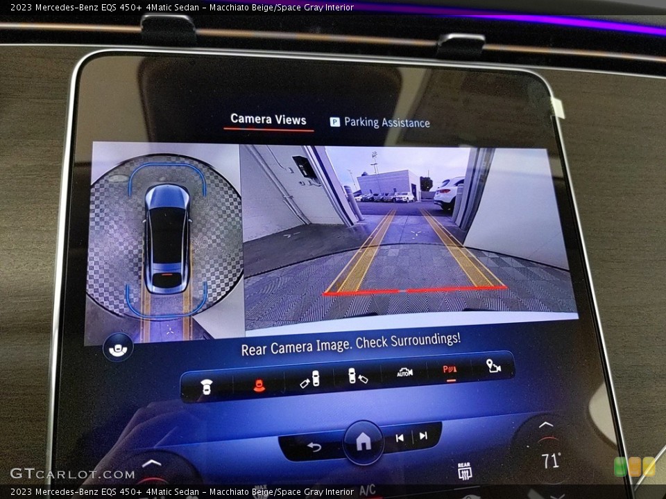 Macchiato Beige/Space Gray Interior Controls for the 2023 Mercedes-Benz EQS 450+ 4Matic Sedan #145500266