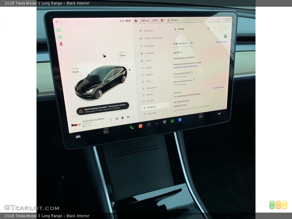 Black Interior Controls for the 2018 Tesla Model 3 Long Range #145500286