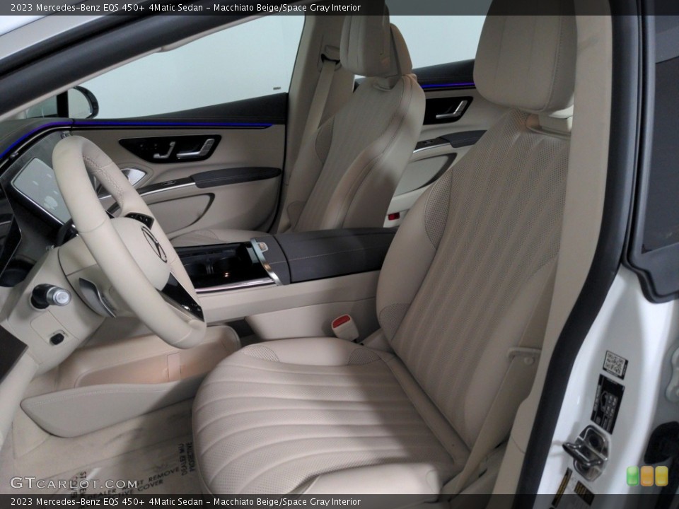 Macchiato Beige/Space Gray Interior Front Seat for the 2023 Mercedes-Benz EQS 450+ 4Matic Sedan #145500520