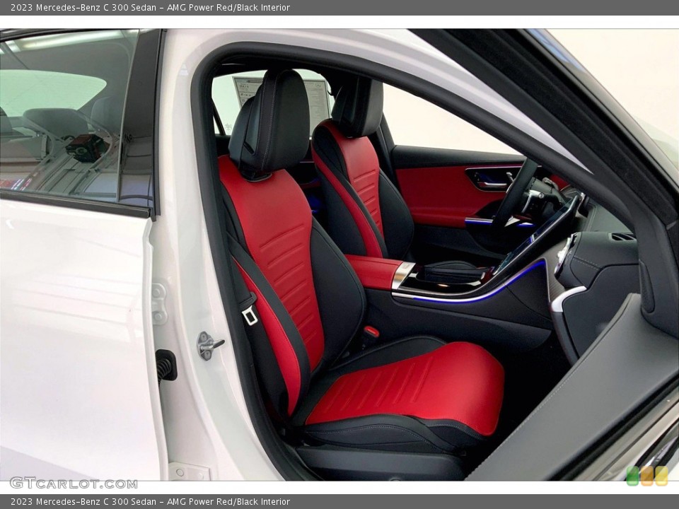 AMG Power Red/Black Interior Front Seat for the 2023 Mercedes-Benz C 300 Sedan #145500583