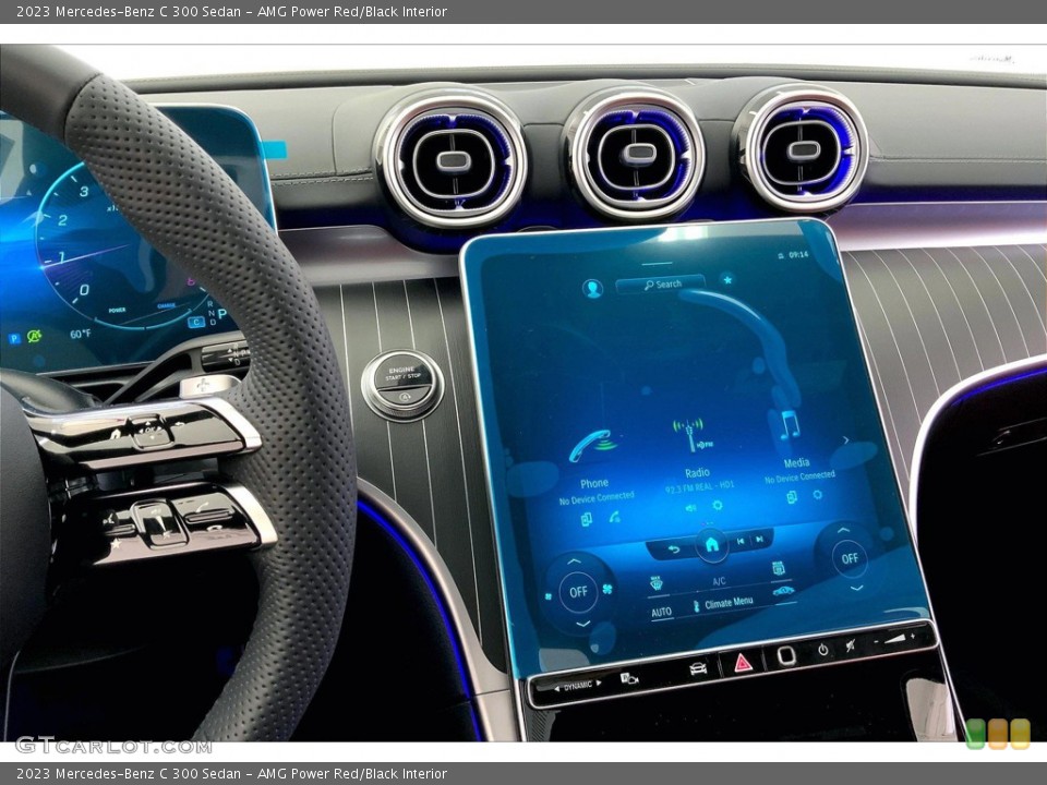AMG Power Red/Black Interior Controls for the 2023 Mercedes-Benz C 300 Sedan #145500634