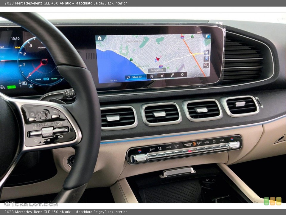 Macchiato Beige/Black Interior Navigation for the 2023 Mercedes-Benz GLE 450 4Matic #145501036