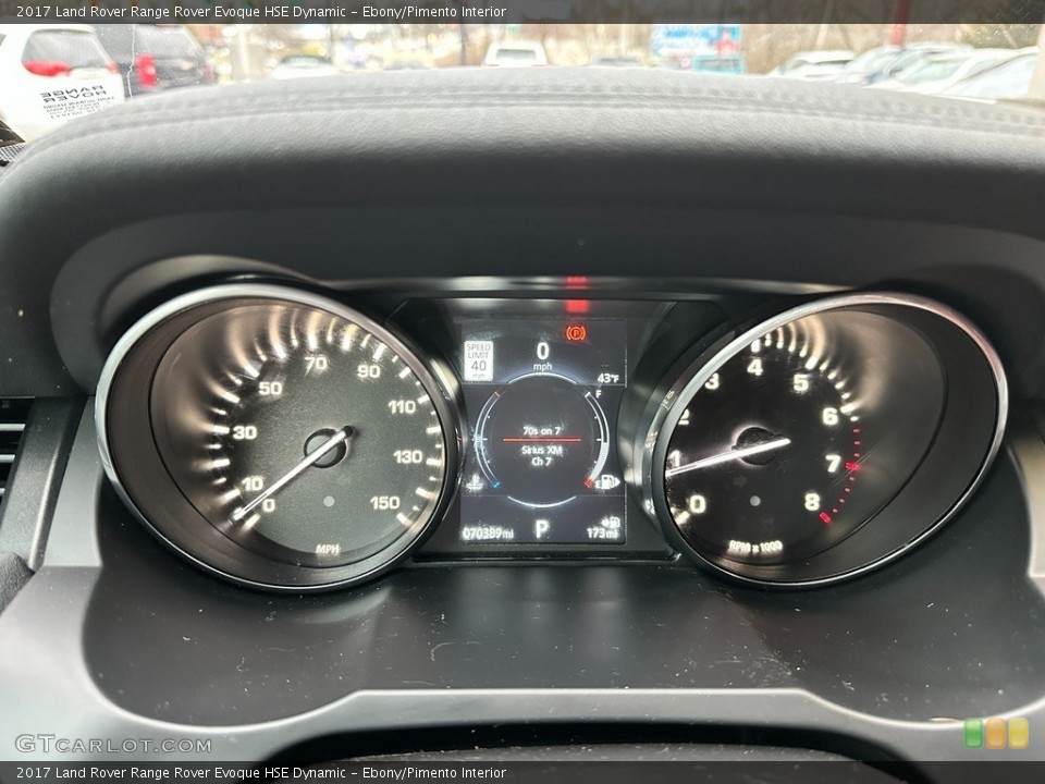 Ebony/Pimento Interior Gauges for the 2017 Land Rover Range Rover Evoque HSE Dynamic #145501492