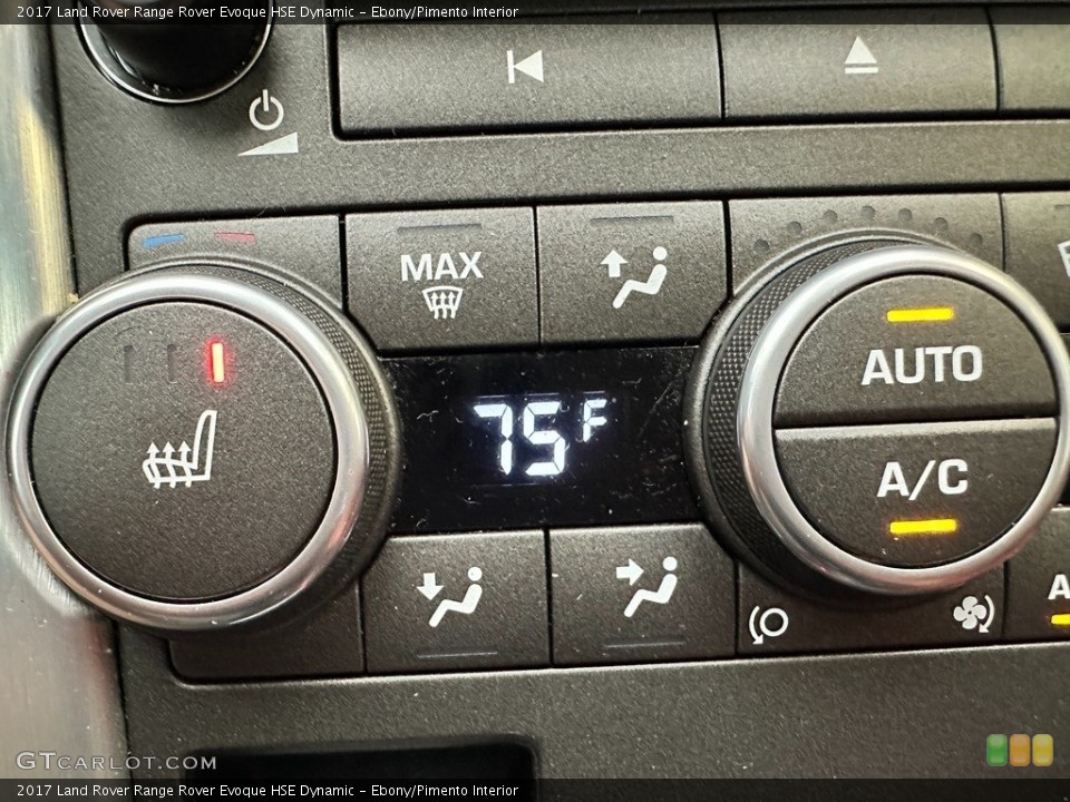 Ebony/Pimento Interior Controls for the 2017 Land Rover Range Rover Evoque HSE Dynamic #145501771