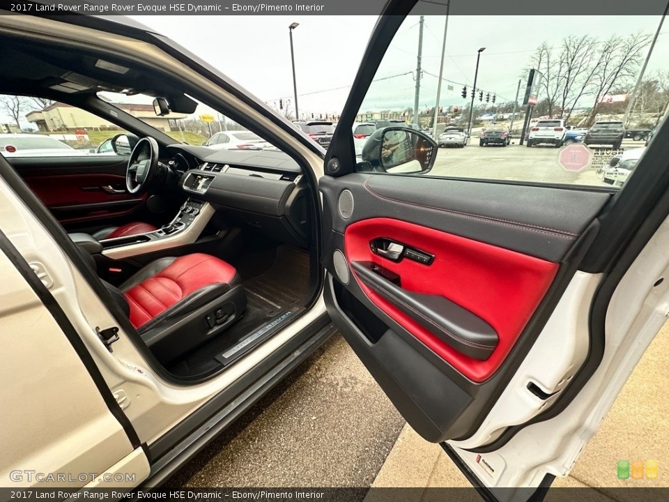 Ebony/Pimento Interior Door Panel for the 2017 Land Rover Range Rover Evoque HSE Dynamic #145502227