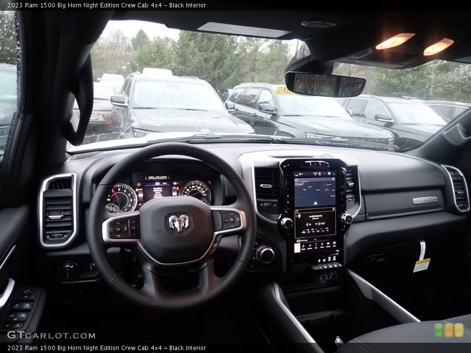 Black Interior Dashboard for the 2023 Ram 1500 Big Horn Night Edition Crew Cab 4x4 #145502722