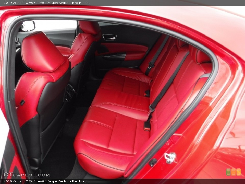Red Interior Rear Seat for the 2019 Acura TLX V6 SH-AWD A-Spec Sedan #145504582