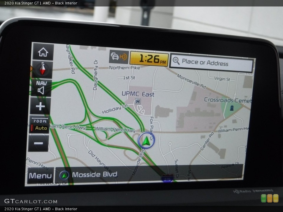 Black Interior Navigation for the 2020 Kia Stinger GT1 AWD #145504936