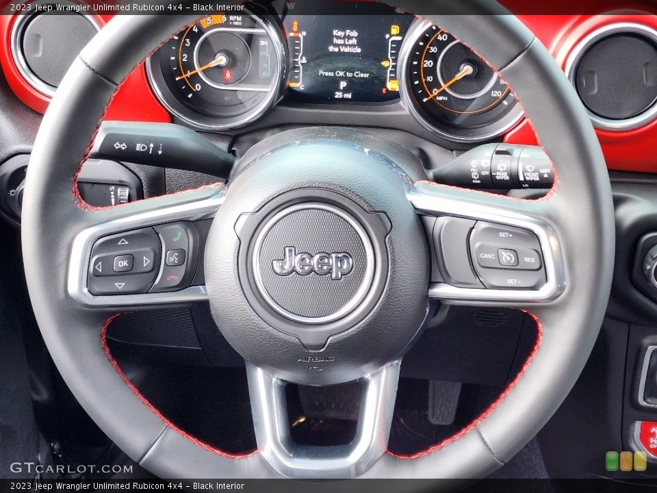 Black Interior Steering Wheel for the 2023 Jeep Wrangler Unlimited Rubicon 4x4 #145506288