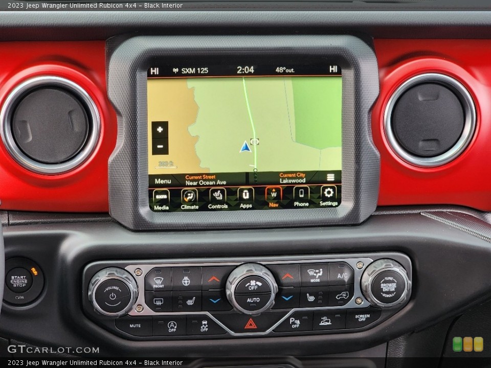 Black Interior Navigation for the 2023 Jeep Wrangler Unlimited Rubicon 4x4 #145506363
