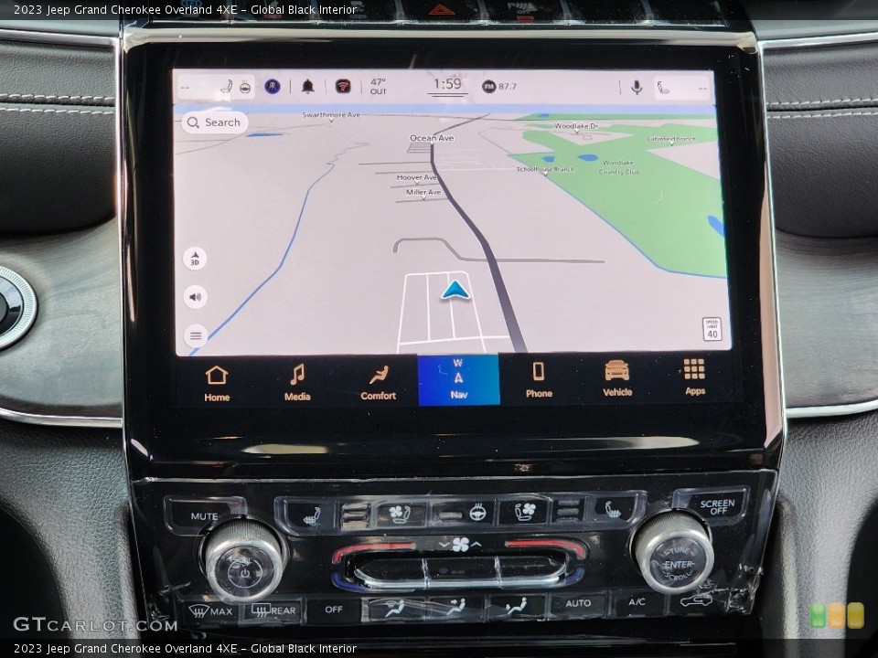 Global Black Interior Navigation for the 2023 Jeep Grand Cherokee Overland 4XE #145506708