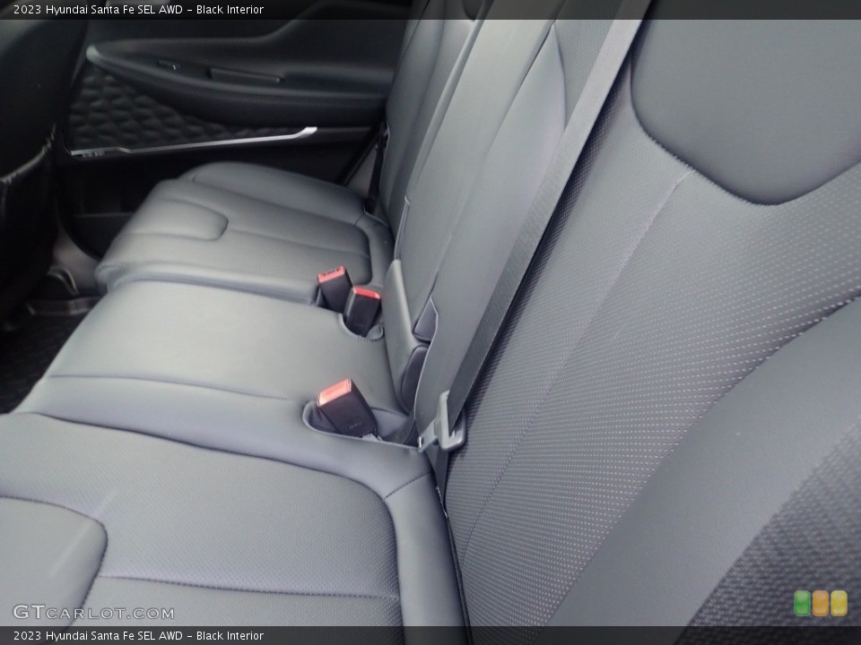 Black Interior Rear Seat for the 2023 Hyundai Santa Fe SEL AWD #145507110