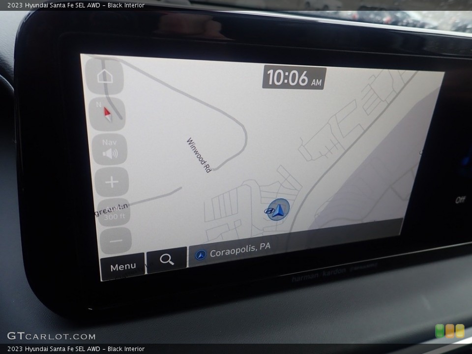 Black Interior Navigation for the 2023 Hyundai Santa Fe SEL AWD #145507197