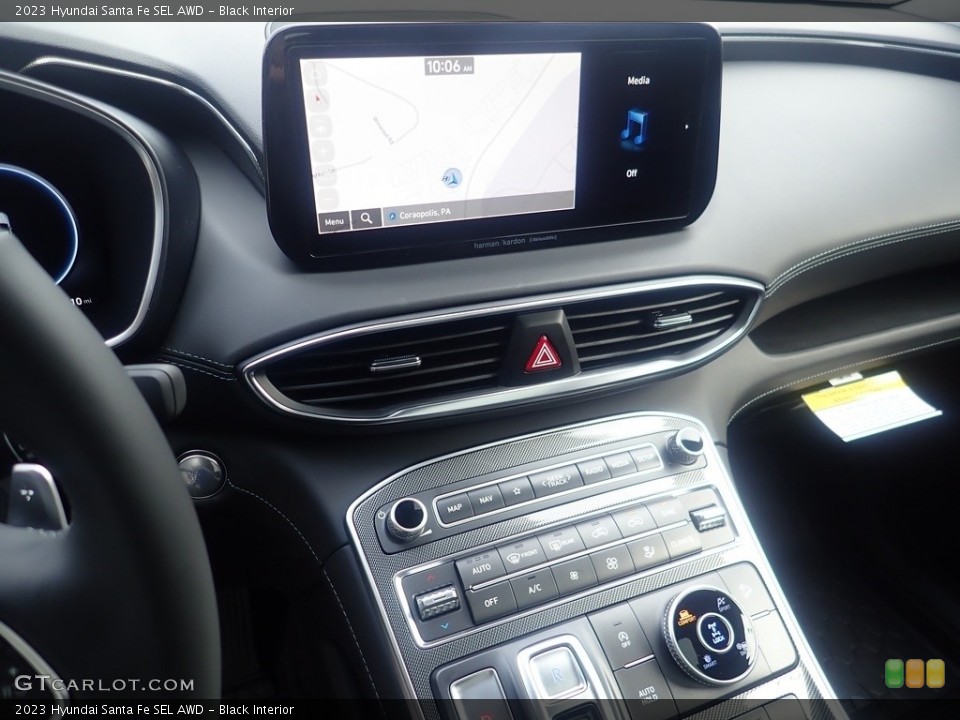 Black Interior Controls for the 2023 Hyundai Santa Fe SEL AWD #145507224