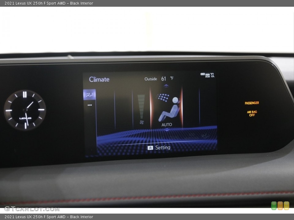 Black Interior Controls for the 2021 Lexus UX 250h F Sport AWD #145508193