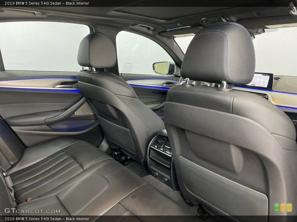 Black Interior Rear Seat for the 2019 BMW 5 Series 540i Sedan #145508313