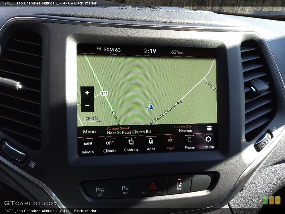 Black Interior Navigation for the 2023 Jeep Cherokee Altitude Lux 4x4 #145508316