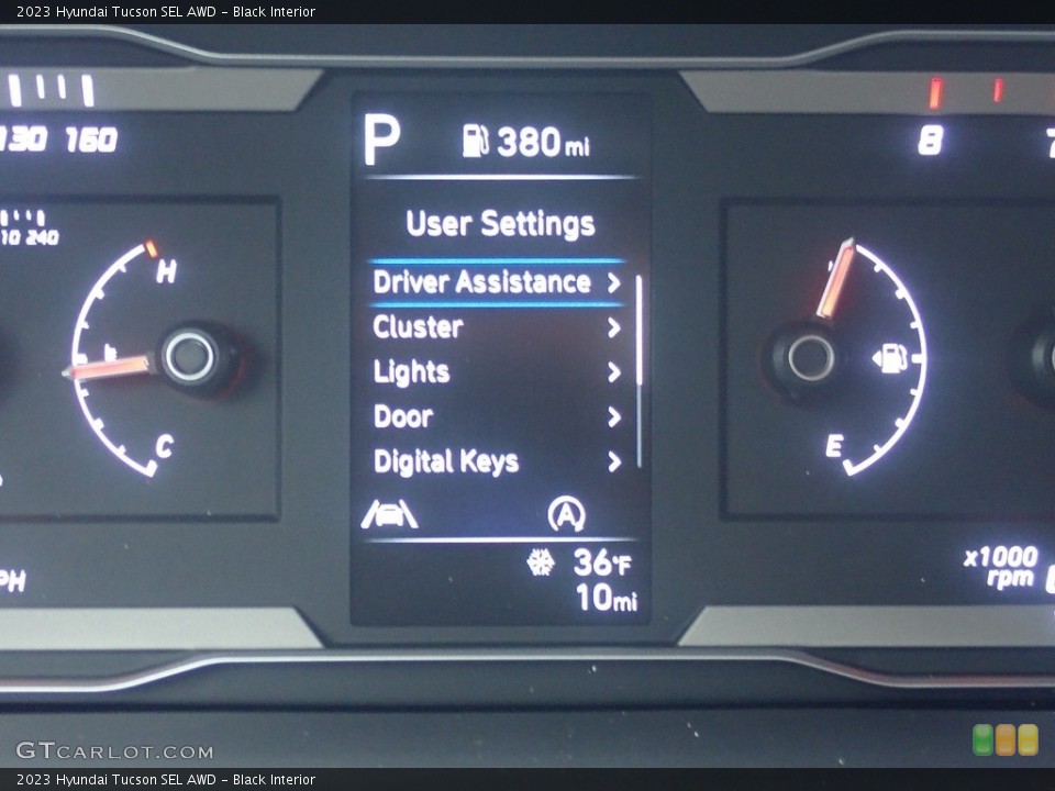 Black Interior Gauges for the 2023 Hyundai Tucson SEL AWD #145508586