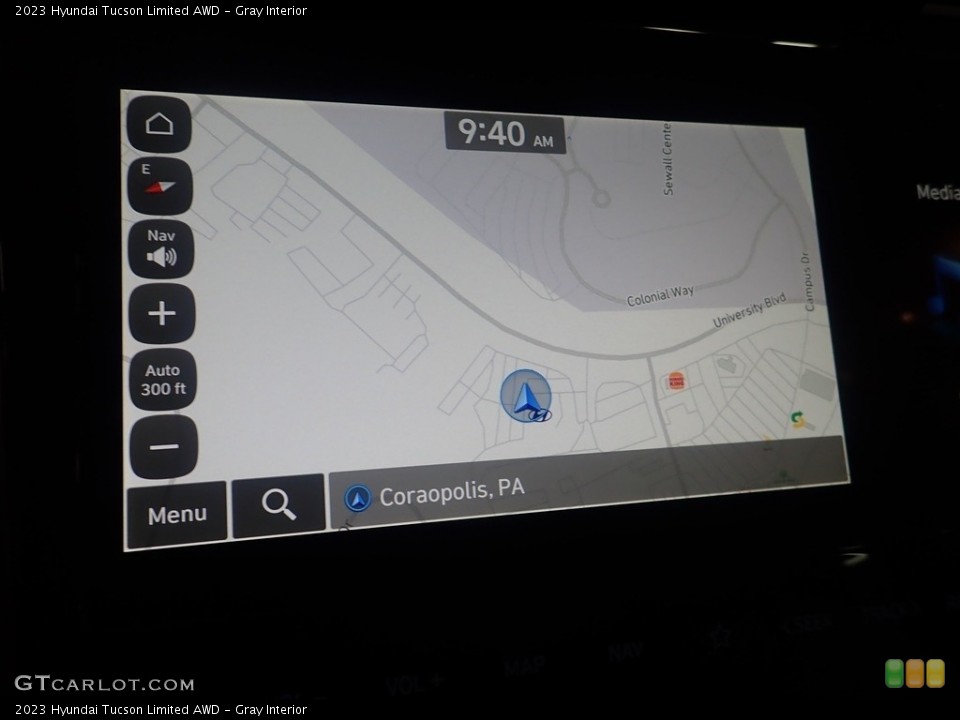 Gray Interior Navigation for the 2023 Hyundai Tucson Limited AWD #145508958