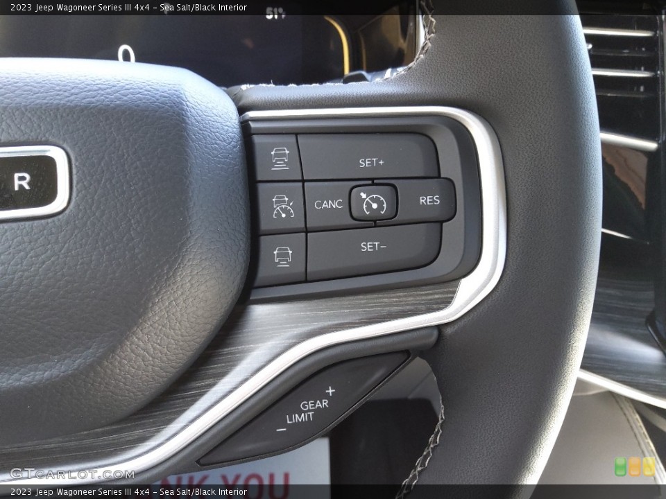 Sea Salt/Black Interior Steering Wheel for the 2023 Jeep Wagoneer Series III 4x4 #145509237